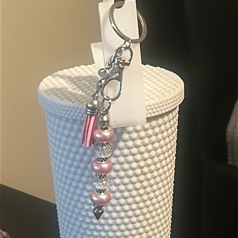 Handmade Beaded Keychain various colors.